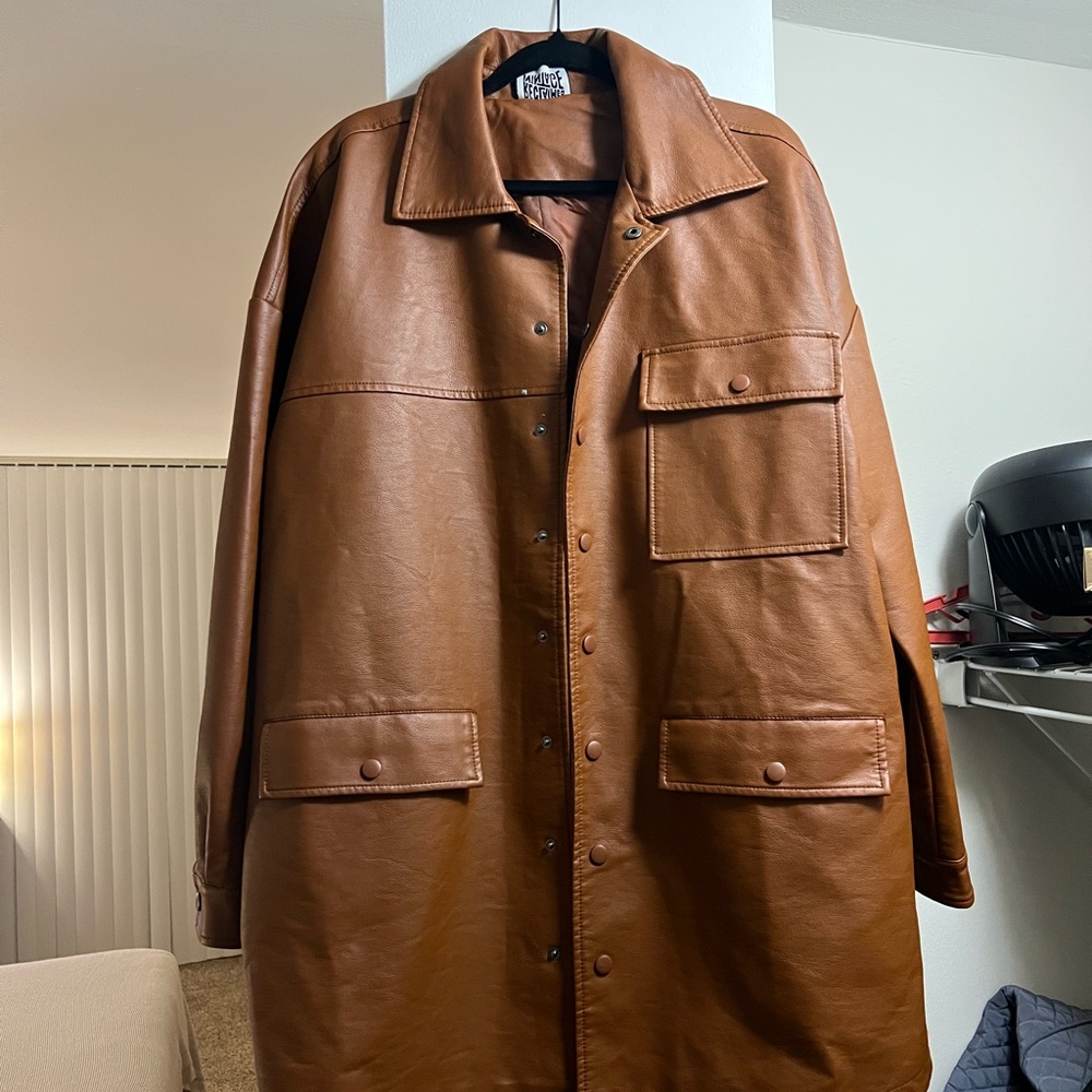 Reclaimed Vintage Brown Leather Jacket